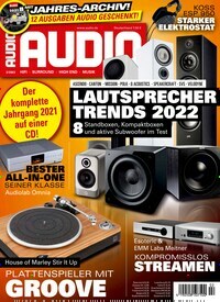 Titelbild der Ausgabe 2/2022 von Audio. Diese Zeitschrift und viele weitere Audiomagazine, Filmmagazine und Fotozeitschriften als Abo oder epaper bei United Kiosk online kaufen.
