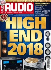 Titelbild der Ausgabe 6/2018 von Audio. Diese Zeitschrift und viele weitere Audiomagazine, Filmmagazine und Fotozeitschriften als Abo oder epaper bei United Kiosk online kaufen.