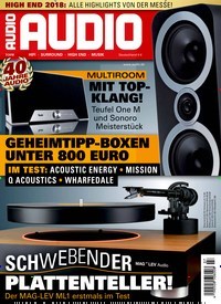 Titelbild der Ausgabe 7/2018 von Audio. Diese Zeitschrift und viele weitere Audiomagazine, Filmmagazine und Fotozeitschriften als Abo oder epaper bei United Kiosk online kaufen.