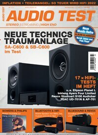 Titelbild der Ausgabe 3/2022 von Audio Test. Diese Zeitschrift und viele weitere Audiomagazine, Filmmagazine und Fotozeitschriften als Abo oder epaper bei United Kiosk online kaufen.