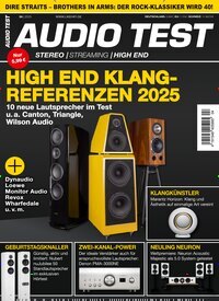 Titelbild der Ausgabe 4/2025 von Audio Test. Diese Zeitschrift und viele weitere Audiomagazine, Filmmagazine und Fotozeitschriften als Abo oder epaper bei United Kiosk online kaufen.
