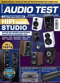 Titelbild der Ausgabe 6/2022 von Audio Test. Diese Zeitschrift und viele weitere Audiomagazine, Filmmagazine und Fotozeitschriften als Abo oder epaper bei United Kiosk online kaufen.