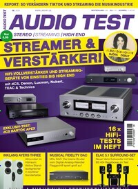 Titelbild der Ausgabe 6/2023 von Audio Test. Diese Zeitschrift und viele weitere Audiomagazine, Filmmagazine und Fotozeitschriften als Abo oder epaper bei United Kiosk online kaufen.
