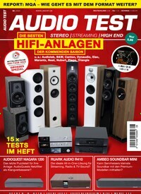 Titelbild der Ausgabe 8/2023 von Audio Test. Diese Zeitschrift und viele weitere Audiomagazine, Filmmagazine und Fotozeitschriften als Abo oder epaper bei United Kiosk online kaufen.