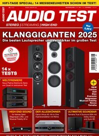 Titelbild der Ausgabe 8/2025 von Audio Test. Diese Zeitschrift und viele weitere Audiomagazine, Filmmagazine und Fotozeitschriften als Abo oder epaper bei United Kiosk online kaufen.