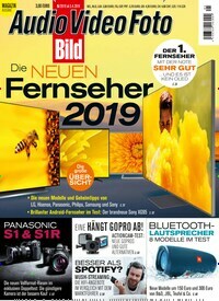 Titelbild der Ausgabe 5/2019 von Audio Video Foto Bild. Diese Zeitschrift und viele weitere Audiomagazine, Filmmagazine und Fotozeitschriften als Abo oder epaper bei United Kiosk online kaufen.