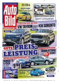 Titelbild der Ausgabe 19/2025 von Auto Bild. Diese Zeitschrift und viele weitere Automagazine und Motorradzeitschriften als Abo oder epaper bei United Kiosk online kaufen.