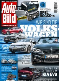 Titelbild der Ausgabe 34/2021 von Auto Bild. Diese Zeitschrift und viele weitere Automagazine und Motorradzeitschriften als Abo oder epaper bei United Kiosk online kaufen.
