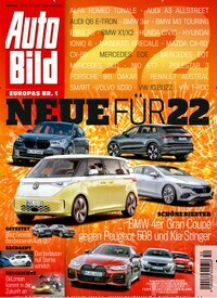 Titelbild der Ausgabe 52/2021 von Auto Bild. Diese Zeitschrift und viele weitere Automagazine und Motorradzeitschriften als Abo oder epaper bei United Kiosk online kaufen.