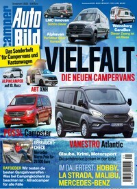 Titelbild der Ausgabe 1/2023 von Auto Bild camper. Diese Zeitschrift und viele weitere Automagazine und Motorradzeitschriften als Abo oder epaper bei United Kiosk online kaufen.