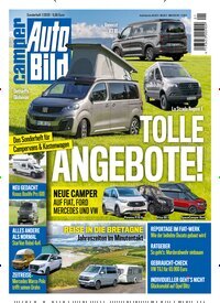 Titelbild der Ausgabe 1/2025 von Auto Bild camper. Diese Zeitschrift und viele weitere Automagazine und Motorradzeitschriften als Abo oder epaper bei United Kiosk online kaufen.