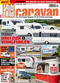 Titelbild der Ausgabe 1/2018 von Auto Bild caravan. Diese Zeitschrift und viele weitere Automagazine und Motorradzeitschriften als Abo oder epaper bei United Kiosk online kaufen.