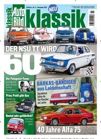 Titelbild der Ausgabe 11/2025 von Auto Bild klassik. Diese Zeitschrift und viele weitere Automagazine und Motorradzeitschriften als Abo oder epaper bei United Kiosk online kaufen.