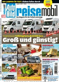 Titelbild der Ausgabe 2/2019 von Auto Bild reisemobil. Diese Zeitschrift und viele weitere Automagazine und Motorradzeitschriften als Abo oder epaper bei United Kiosk online kaufen.