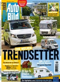 Titelbild der Ausgabe 10/2021 von Auto Bild reisemobil. Diese Zeitschrift und viele weitere Automagazine und Motorradzeitschriften als Abo oder epaper bei United Kiosk online kaufen.