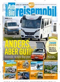 Titelbild der Ausgabe 11/2025 von Auto Bild reisemobil. Diese Zeitschrift und viele weitere Automagazine und Motorradzeitschriften als Abo oder epaper bei United Kiosk online kaufen.