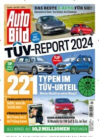 Titelbild der Ausgabe 1/2024 von Auto Bild Spezial TÜV Report. Diese Zeitschrift und viele weitere Automagazine und Motorradzeitschriften als Abo oder epaper bei United Kiosk online kaufen.