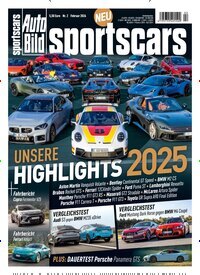 Titelbild der Ausgabe 2/2026 von Auto Bild sportscars. Diese Zeitschrift und viele weitere Automagazine und Motorradzeitschriften als Abo oder epaper bei United Kiosk online kaufen.