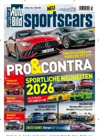 Titelbild der Ausgabe 3/2026 von Auto Bild sportscars. Diese Zeitschrift und viele weitere Automagazine und Motorradzeitschriften als Abo oder epaper bei United Kiosk online kaufen.