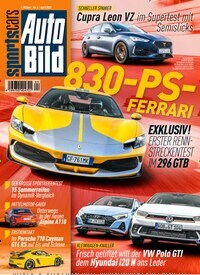 Titelbild der Ausgabe 4/2022 von Auto Bild sportscars. Diese Zeitschrift und viele weitere Automagazine und Motorradzeitschriften als Abo oder epaper bei United Kiosk online kaufen.