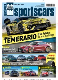 Titelbild der Ausgabe 6/2025 von Auto Bild sportscars. Diese Zeitschrift und viele weitere Automagazine und Motorradzeitschriften als Abo oder epaper bei United Kiosk online kaufen.