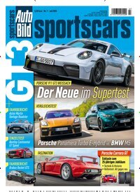 Titelbild der Ausgabe 7/2025 von Auto Bild sportscars. Diese Zeitschrift und viele weitere Automagazine und Motorradzeitschriften als Abo oder epaper bei United Kiosk online kaufen.