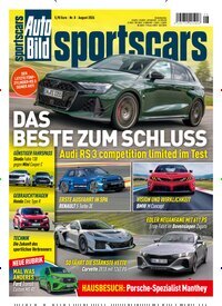 Titelbild der Ausgabe 8/2026 von Auto Bild sportscars. Diese Zeitschrift und viele weitere Automagazine und Motorradzeitschriften als Abo oder epaper bei United Kiosk online kaufen.