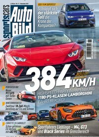 Titelbild der Ausgabe 11/2021 von Auto Bild sportscars. Diese Zeitschrift und viele weitere Automagazine und Motorradzeitschriften als Abo oder epaper bei United Kiosk online kaufen.