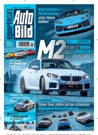 Titelbild der Ausgabe 11/2023 von Auto Bild sportscars. Diese Zeitschrift und viele weitere Automagazine und Motorradzeitschriften als Abo oder epaper bei United Kiosk online kaufen.