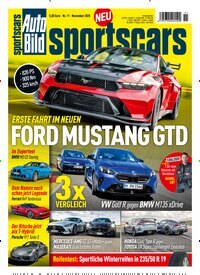 Titelbild der Ausgabe 11/2025 von Auto Bild sportscars. Diese Zeitschrift und viele weitere Automagazine und Motorradzeitschriften als Abo oder epaper bei United Kiosk online kaufen.
