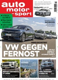 Titelbild der Ausgabe 14/2025 von auto motor und sport. Diese Zeitschrift und viele weitere Automagazine und Motorradzeitschriften als Abo oder epaper bei United Kiosk online kaufen.