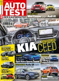 Titelbild der Ausgabe 2/2022 von auto Test. Diese Zeitschrift und viele weitere Automagazine und Motorradzeitschriften als Abo oder epaper bei United Kiosk online kaufen.