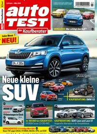 Titelbild der Ausgabe 3/2019 von auto Test. Diese Zeitschrift und viele weitere Automagazine und Motorradzeitschriften als Abo oder epaper bei United Kiosk online kaufen.