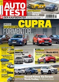 Titelbild der Ausgabe 7/2022 von auto Test. Diese Zeitschrift und viele weitere Automagazine und Motorradzeitschriften als Abo oder epaper bei United Kiosk online kaufen.