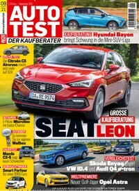 Titelbild der Ausgabe 9/2021 von auto Test. Diese Zeitschrift und viele weitere Automagazine und Motorradzeitschriften als Abo oder epaper bei United Kiosk online kaufen.