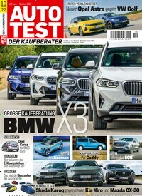 Titelbild der Ausgabe 10/2022 von auto Test. Diese Zeitschrift und viele weitere Automagazine und Motorradzeitschriften als Abo oder epaper bei United Kiosk online kaufen.