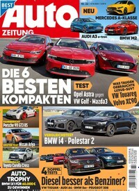 Titelbild der Ausgabe 22/2022 von Auto Zeitung. Diese Zeitschrift und viele weitere Automagazine und Motorradzeitschriften als Abo oder epaper bei United Kiosk online kaufen.