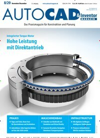 Titelbild der Ausgabe 8/2020 von Autocad & Inventor Magazin. Diese Zeitschrift und viele weitere Industriemagazine und Handwerkmagazine als Abo oder epaper bei United Kiosk online kaufen.