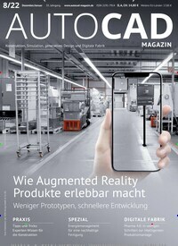 Titelbild der Ausgabe 8/2022 von Autocad & Inventor Magazin. Diese Zeitschrift und viele weitere Industriemagazine und Handwerkmagazine als Abo oder epaper bei United Kiosk online kaufen.