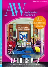 Titelbild der Ausgabe 4/2025 von AW Architektur & Wohnen. Diese Zeitschrift und viele weitere Gartenzeitschriften und Wohnzeitschriften als Abo oder epaper bei United Kiosk online kaufen.