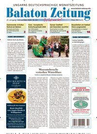 Titelbild der Ausgabe 2/2026 von Balaton Zeitung. Diese Zeitschrift und viele weitere Zeitungsabos als Abo oder epaper bei United Kiosk online kaufen.