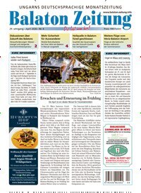 Titelbild der Ausgabe 4/2026 von Balaton Zeitung. Diese Zeitschrift und viele weitere Zeitungsabos als Abo oder epaper bei United Kiosk online kaufen.