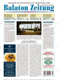 Titelbild der Ausgabe 7/2025 von Balaton Zeitung. Diese Zeitschrift und viele weitere Zeitungsabos als Abo oder epaper bei United Kiosk online kaufen.