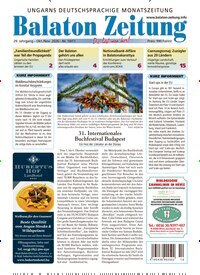 Titelbild der Ausgabe 10/2026 von Balaton Zeitung. Diese Zeitschrift und viele weitere Zeitungsabos als Abo oder epaper bei United Kiosk online kaufen.