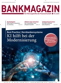 Titelbild der Ausgabe 10/2026 von Bankmagazin. Diese Zeitschrift und viele weitere Businessmagazine als Abo oder epaper bei United Kiosk online kaufen.