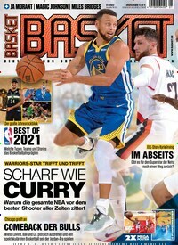 Titelbild der Ausgabe 1/2022 von Basket. Diese Zeitschrift und viele weitere Sportmagazine als Abo oder epaper bei United Kiosk online kaufen.