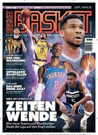 Titelbild der Ausgabe 8/2025 von Basket. Diese Zeitschrift und viele weitere Sportmagazine als Abo oder epaper bei United Kiosk online kaufen.