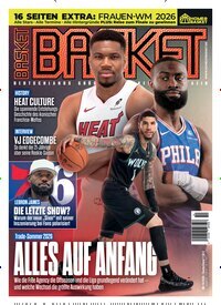 Titelbild der Ausgabe 10/2026 von Basket. Diese Zeitschrift und viele weitere Sportmagazine als Abo oder epaper bei United Kiosk online kaufen.