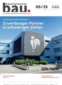 Titelbild der Ausgabe 5/2025 von Bauelemente Bau. Diese Zeitschrift und viele weitere Architekturzeitschriften und Bauzeitschriften als Abo oder epaper bei United Kiosk online kaufen.