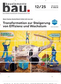 Titelbild der Ausgabe 12/2025 von Bauelemente Bau. Diese Zeitschrift und viele weitere Architekturzeitschriften und Bauzeitschriften als Abo oder epaper bei United Kiosk online kaufen.